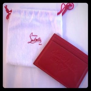 Christian Louboutin Card Case RED NEW in dust bag